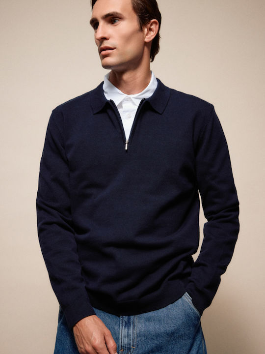 Long Sleeve Sweater Navy Blue