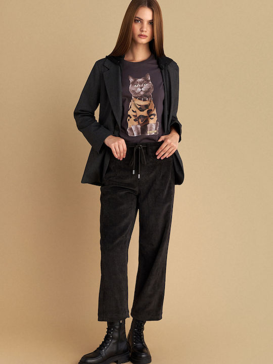 Dama Tesatura Pantaloni Gray