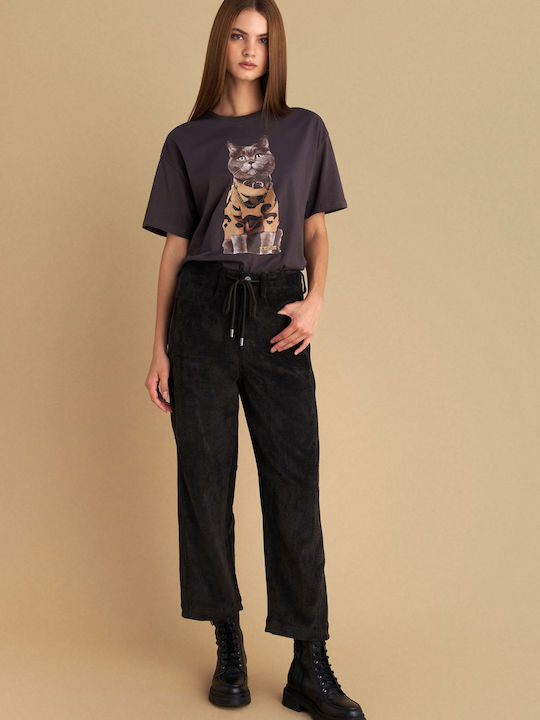 Dama Tesatura Pantaloni Gray