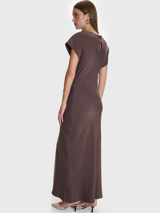 Maxi Dress for Wedding Christening Brown