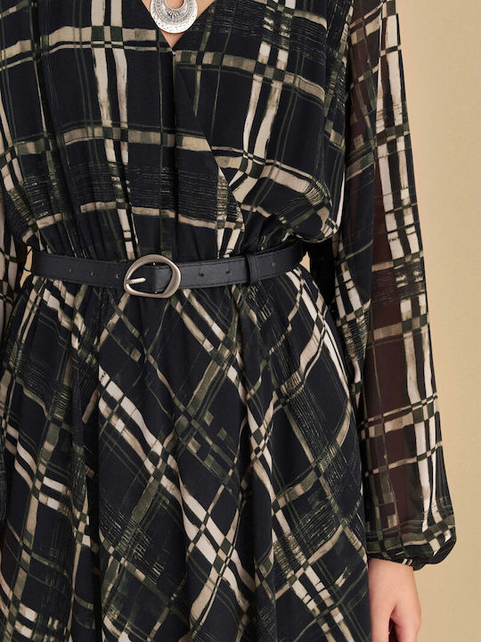 Maxi Damenkleid Langärmelig Schwarz