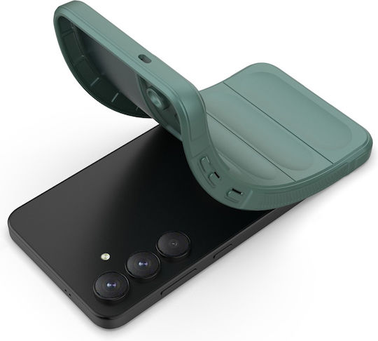Techsuit Umschlag Rückseite Silikon Grün (Galaxy S25 FE)