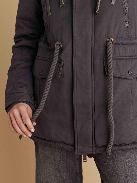 Damen Parka Jacke für Winter Gray