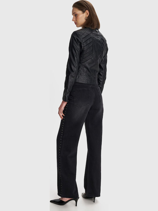 Γυναικείο Biker Jacket Μαύρο