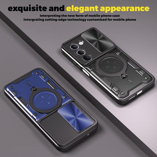 Techsuit Camguard Pro Umschlag Rückseite Metallisch Blau (Redmi 15)
