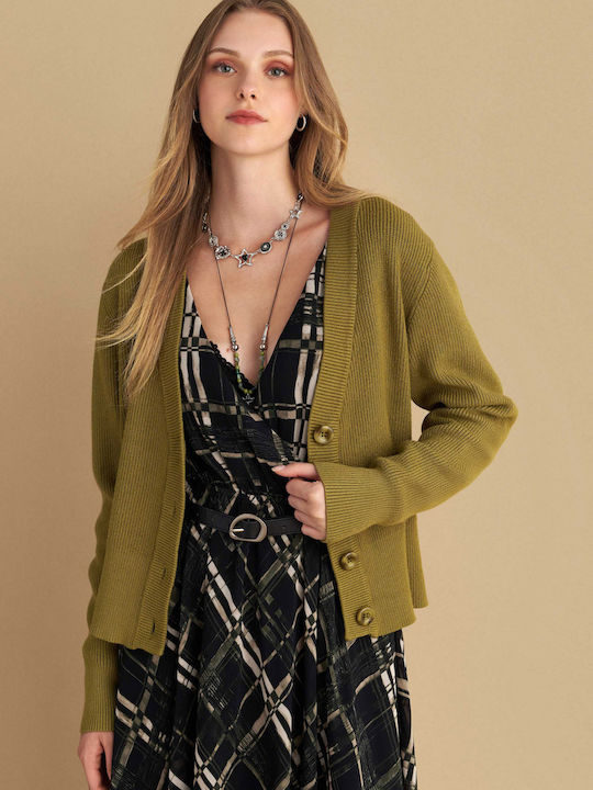 Women's Knitted Cardigan Green