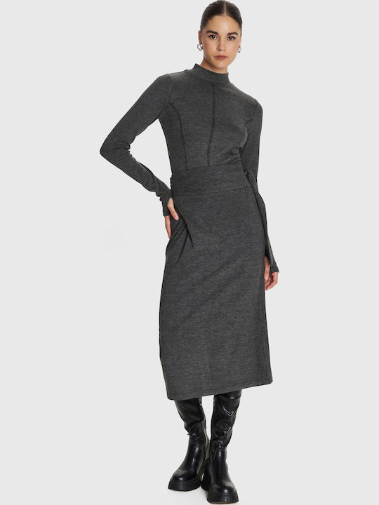 Midi Fustă Gray
