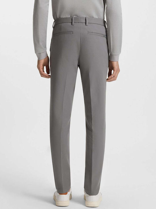 Trousers Chino Elastic in Slim Fit Gray
