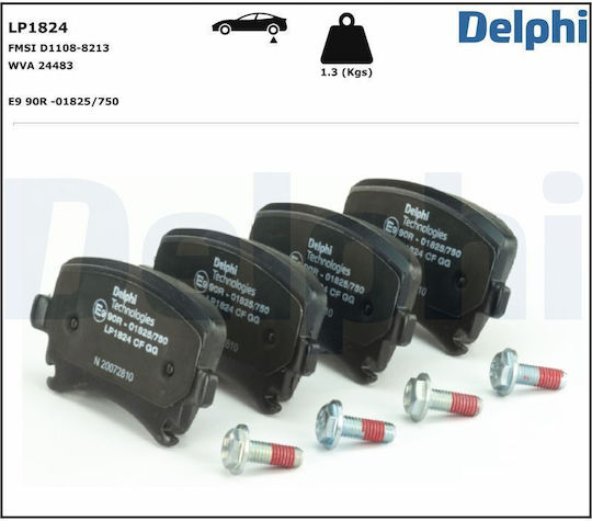 Delphi Σετ Τακάκια για Audi A3 / A4 / A6 / A8 / Q3 / TT Citroen C6 Seat Altea / Exeo / Ibiza / Leon