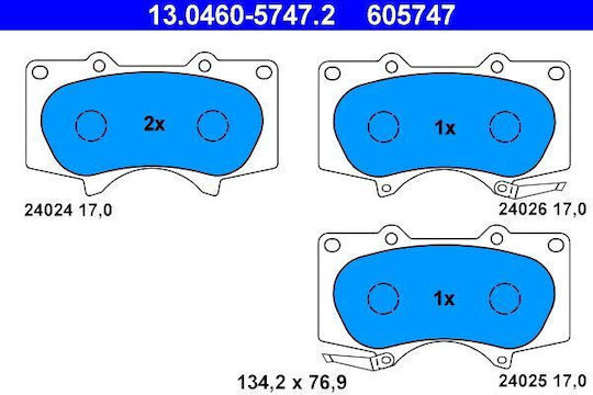 Mitsubishi Pajero Iv V8 W V9 W Ate Brake Pads