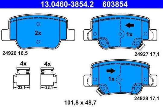 Toyota Verso Aur2 Zgr2 Ate 13046038542 Bremsbeläge