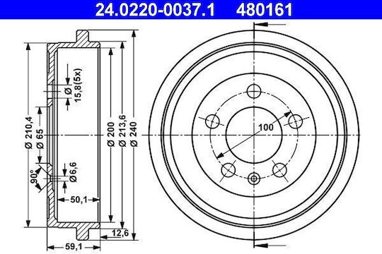 Тамбур за спирачки Audi A2 8z0 Ate 24022000371