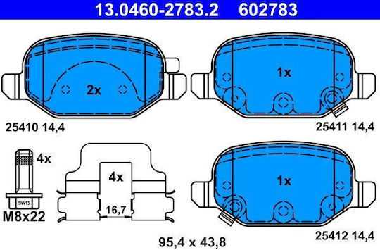 Fiat Panda 312 312 Ate 13046027832 Bremsbeläge