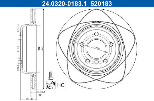 Bmw 5 E60 Ate 24032001831 Brake Disc