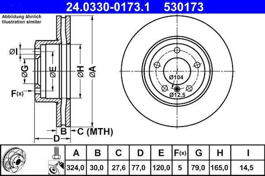 Bmw 5 E60 Brake Disc Ate 24033001731