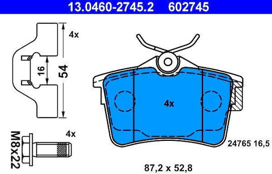 Citroen Berlingo B9 Ate Brake Pads 13046027452
