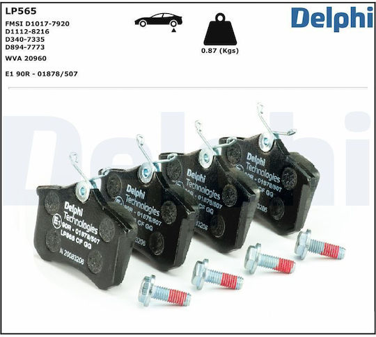 Delphi Σετ Τακάκια για Citroen DS