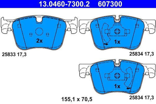 Спирачни накладки Citroen C4 Grand Picasso II Ate 13046073002