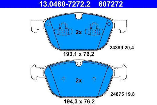 Volvo Xc60 Ate 13046072722 Brake Pads