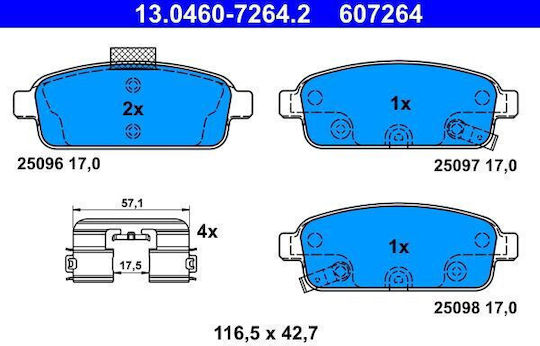 Brake Pads Chevrolet Aveo Hatchback T300 Ate 13046072642