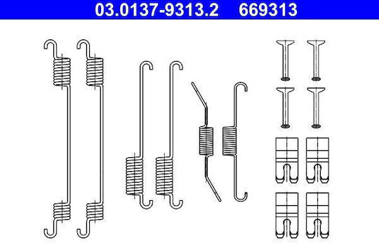 Brake Shoe Accessory Set Ford B-max Jk Ate 03013793132