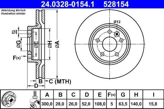Disc de frână Ford Galaxy Wa6 Ate 24032801541