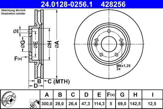 Brake Disc Hyundai Sonata V Nf Ate 24012802561