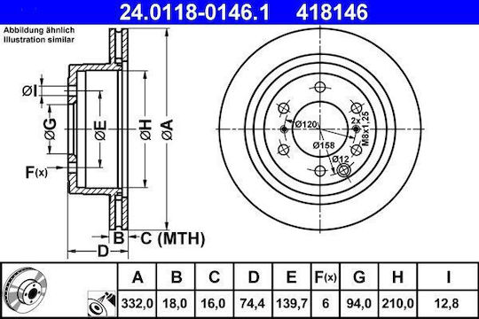 Mitsubishi Pajero Iv V8 W V9 W Ate Brake Disc 24011801461
