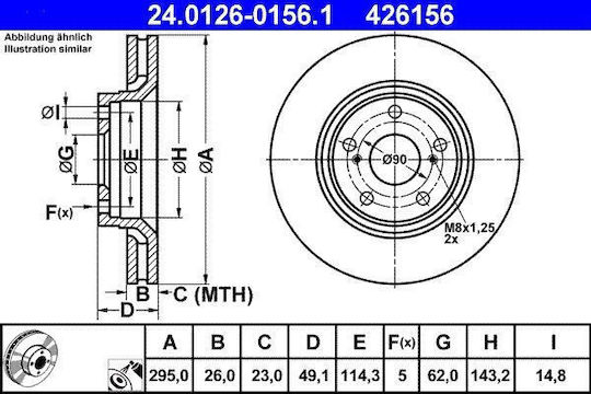 Toyota Auris Nre15 Zze15 Ade15 Zre15 Nde15 Ate 24012601561 Brake Disc