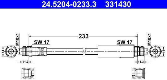 Brake Hose Audi A3 8p1 Ate 24520402333