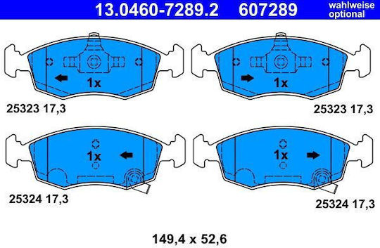 Brake Pads Fiat Panda 312 312 Ate 13046072892