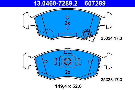 Brake Pads Fiat Panda 312 312 Ate 13046072892