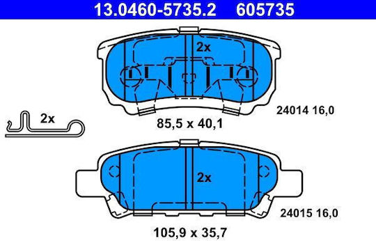 Bremsbeläge Chrysler Sebring Js Ate 13046057352