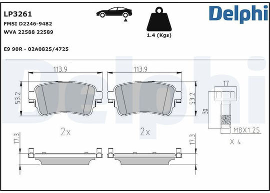 Delphi Σετ Τακάκια
