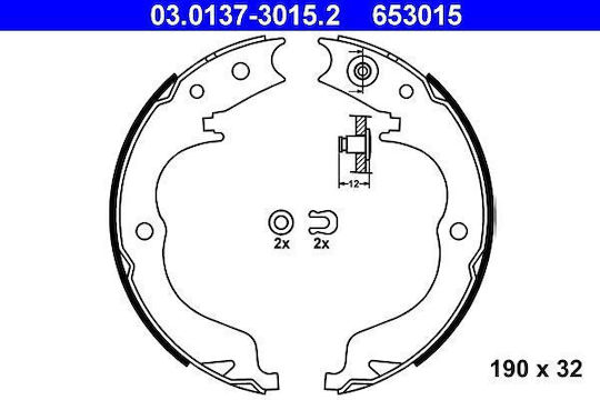 Комплект спирачни накладки Citroen C-crosser Ep Ate 03013730152