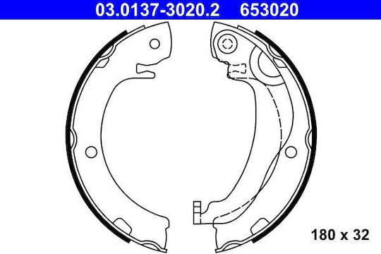 Set Brake Shoes Toyota Corolla Verso Zer Zze12 R1 Ate 03013730202