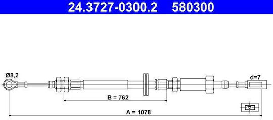 Handbrake Cable Citroen Jumper Bus 244 Z Ate 24372703002