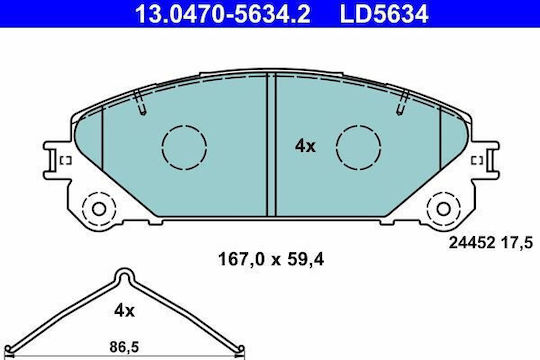 Brake Pads Lexus Nx Zgz1 Agz1 Ayz1 Ate 13047056342