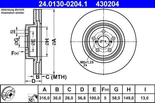 Subaru Forester Sj Brake Disc Ate 24013002041