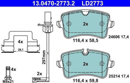Brake Pads Audi A8 4h Ate 13047027732