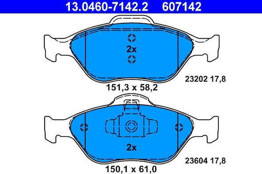 Bremsbeläge Ford Fiesta IV JA JB ATE 13046071422
