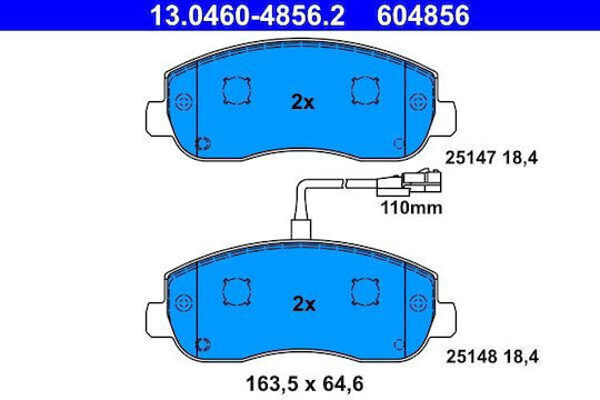 Brake Pads Opel Movano B Bus Ate 13046048562