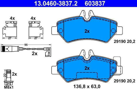 Brake Pads Mercedes-benz Sprinter 3 5-t Bus 906 Ate 13046038372