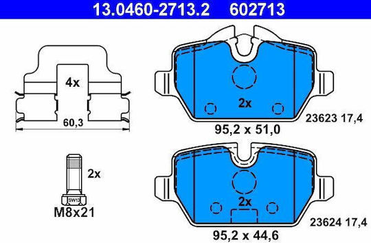 Bmw 1 E81 Ate 13046027132 Brake Pads