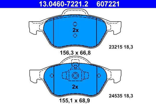 Renault Clio Iii Br0 1 Cr0 1 Ate 13046072212 Brake Pads