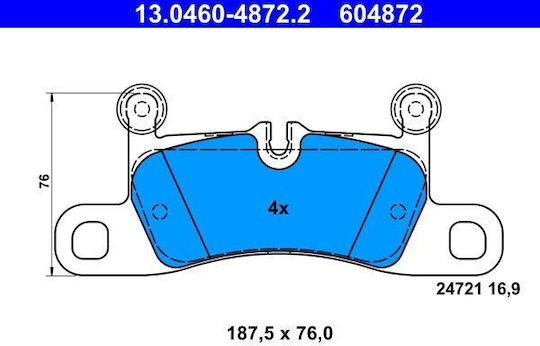 Vw Touareg 7p5 Ate Brake Pads 13046048722