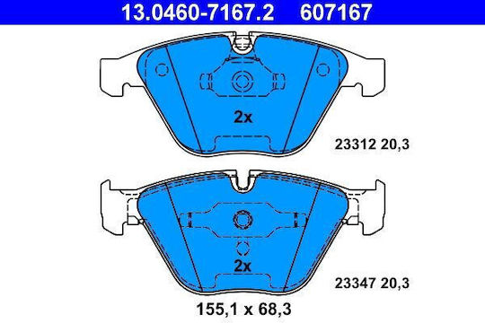 Bmw 1 Серия E82 Ate 13046071672 Спирачни накладки