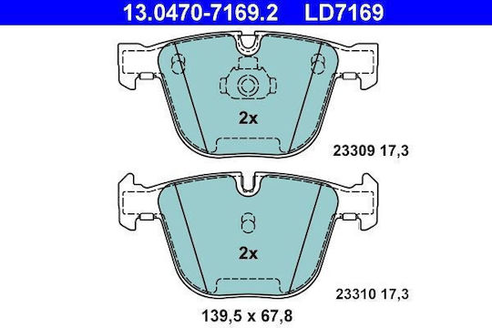 Bmw 1 Series E82 Coupe Ate 13047071692 Brake Pads