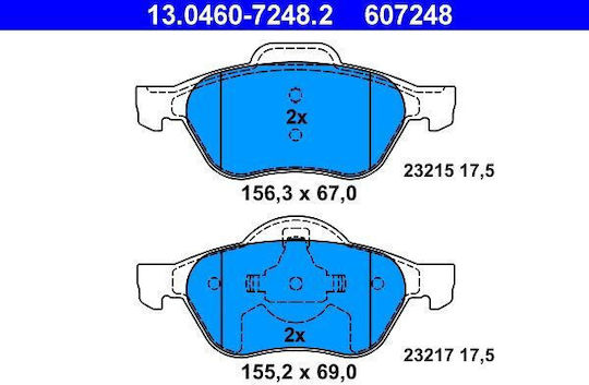 Placute de frana Renault Laguna III BT0 1 ATE 13046072482