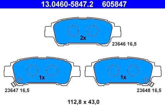 Bremsbeläge Toyota Avensis Verso CLM2 ACM2 ATE 13046058472